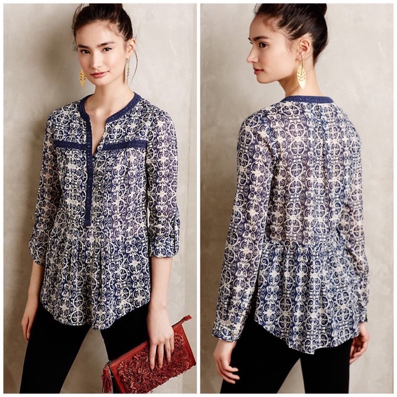 Maeve Abella Printed Blouse - Picture 1 of 7